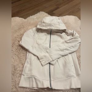Lululemon scuba full zip white hoodie